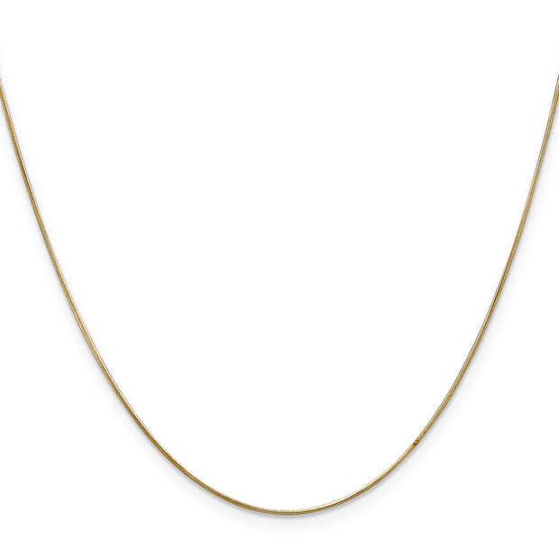 14K .65mm Round Snake with Lobster Clasp Chain