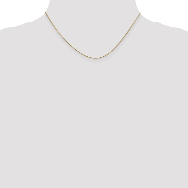 14K .65mm Round Snake with Lobster Clasp Chain