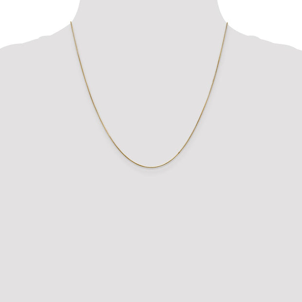14K .65mm Round Snake with Lobster Clasp Chain