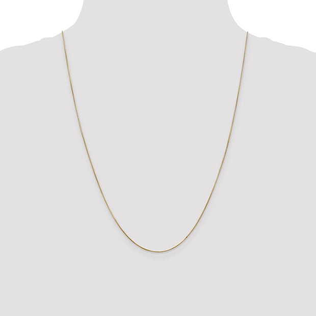 14K .65mm Round Snake with Lobster Clasp Chain