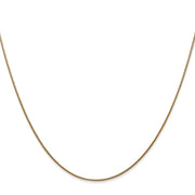 14K .8mm Round Snake with Lobster Clasp Chain