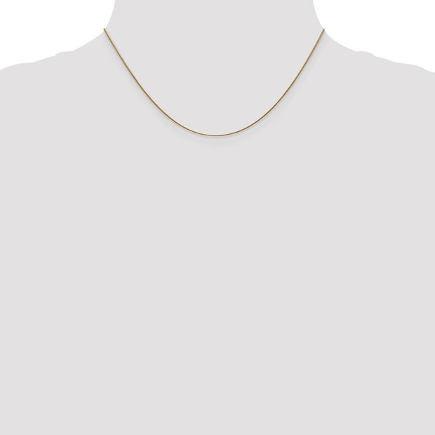 14K .8mm Round Snake with Lobster Clasp Chain
