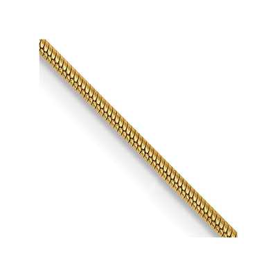 14K .9mm Round Snake with Lobster Clasp Chain