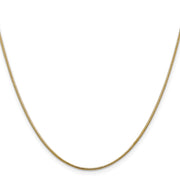 14K 1.1mm Round Snake with Lobster Clasp Chain