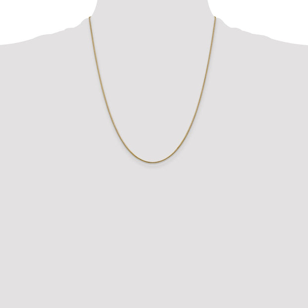 14K 1.1mm Round Snake with Lobster Clasp Chain