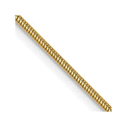 14K 1.1mm Round Snake with Lobster Clasp Chain