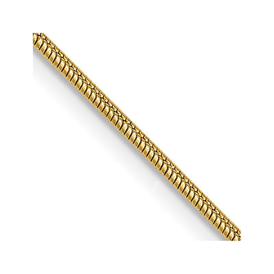 14K 1.1mm Round Snake with Lobster Clasp Chain