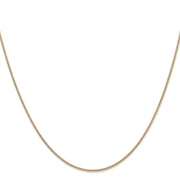 14K 1.4mm Round Snake Lobster Clasp Chain
