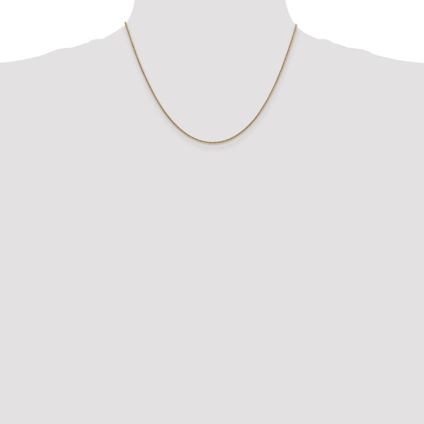 14K 1.4mm Round Snake Lobster Clasp Chain