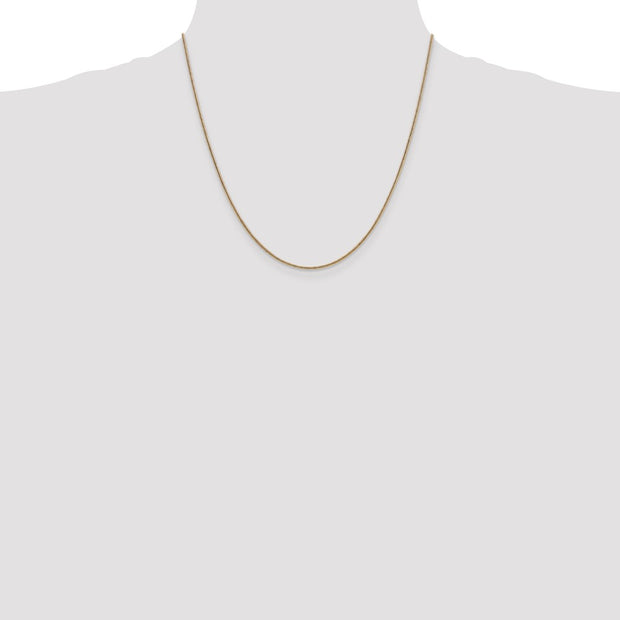 14K 1.4mm Round Snake Lobster Clasp Chain