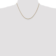 14K 1.6mm Round Snake Lobster Clasp Chain