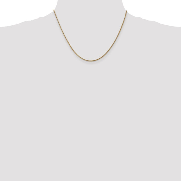 14K 1.6mm Round Snake Lobster Clasp Chain