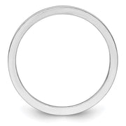 14K White Gold 1.2mm Flat Polished Stackable Band