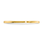 14K Yellow Gold 1.2mm Flat Polished Stackable Band