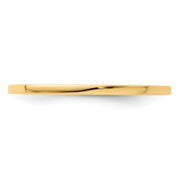 14K Yellow Gold 1.2mm Flat Polished Stackable Band