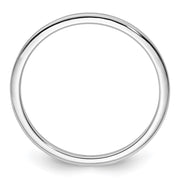 14K White Gold 1.2mm Half Round Polished Stackable Band
