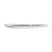 14K White Gold 1.2mm Half Round Polished Stackable Band
