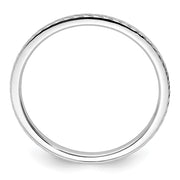 14K White Gold 1.2mm Twisted Wire Pattern Stackable Band