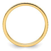 14K Yellow Gold 1.2mm Twisted Wire Pattern Stackable Band