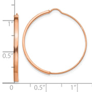 14k Rose Gold Wire Hoop Earrings