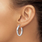 14k White Gold Hoop Earrings