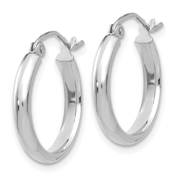 14k White Gold Hoop Earrings