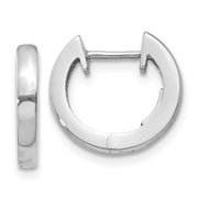14K White Gold Hinged Hoop Earrings