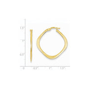14k Tapered Square Hoop Earrings