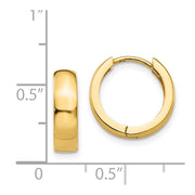 14k Round Hinged Hoop Earrings