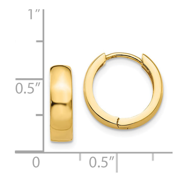14k Round Hinged Hoop Earrings