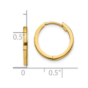14k Round Hinged Hoop Earrings