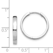 14k White Gold Hinged Earrings