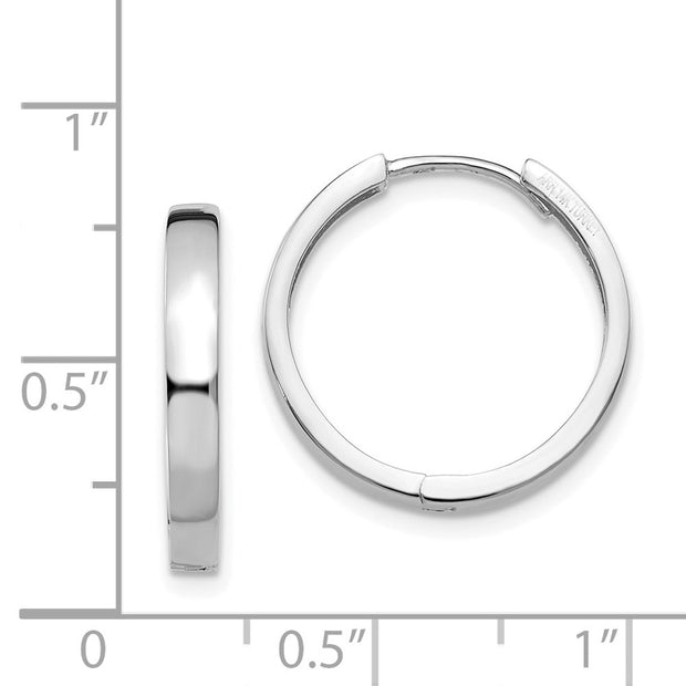 14k White Gold Hinged Earrings