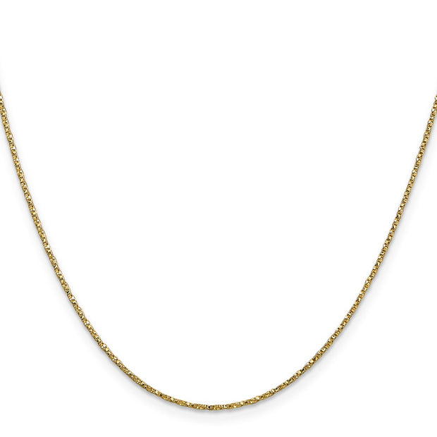 14K .95mm Twisted Box with Lobster Clasp Chain