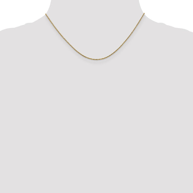14K .95mm Twisted Box with Lobster Clasp Chain