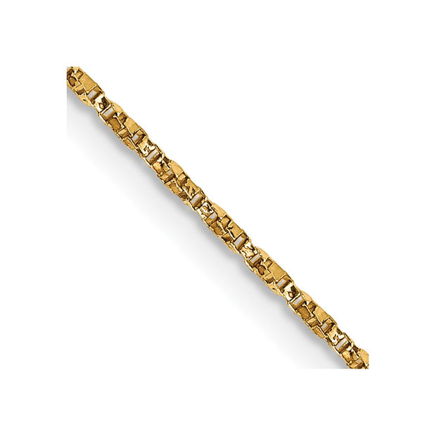 14K .95mm Twisted Box with Lobster Clasp Chain