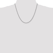 14K White Gold 2.5mm Regular Rope with Lobster Clasp Chain