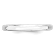 14k White Gold 3mm Standard Weight Comfort Fit Wedding Band