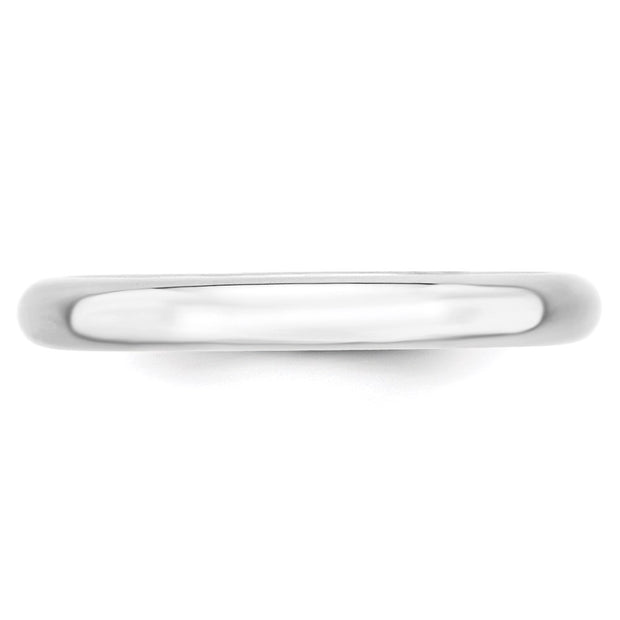 14k White Gold 3mm Standard Weight Comfort Fit Wedding Band