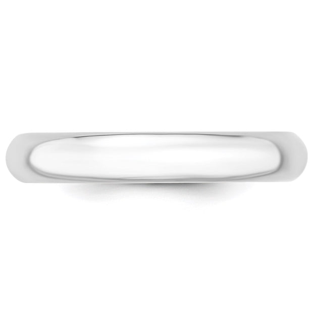 14k White Gold 4mm Standard Weight Comfort Fit Wedding Band