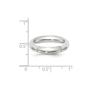 14k White Gold 4mm Standard Weight Comfort Fit Wedding Band