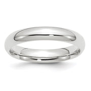 14k White Gold 4mm Standard Weight Comfort Fit Wedding Band