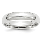 14k White Gold 5mm Standard Weight Comfort Fit Wedding Band