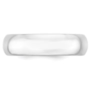 14k White Gold 6mm Standard Weight Comfort Fit Wedding Band