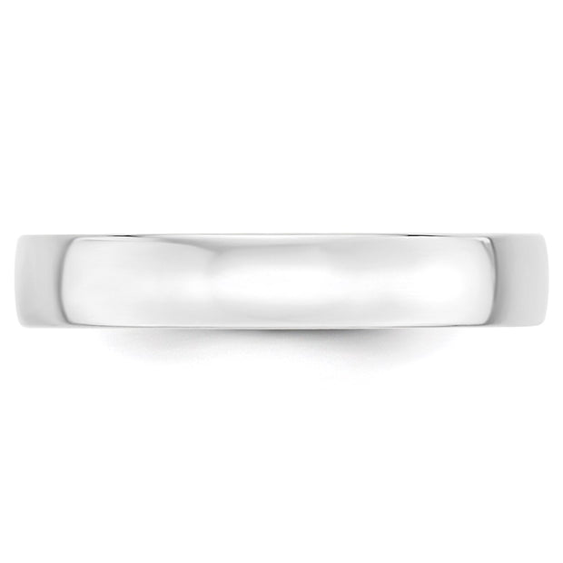 14k White Gold 4mm Lightweight Comfort Fit Wedding Band