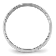 14k White Gold 6mm Lightweight Comfort Fit Wedding Band
