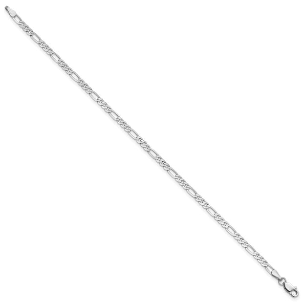 14k WG 2.75mm Flat Figaro Chain