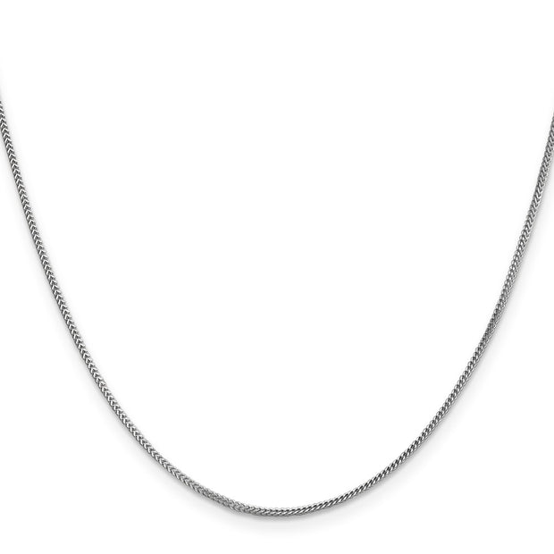 14K White Gold .9mm Franco with Lobster Clasp Chain