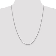 14K White Gold 1mm Franco with Lobster Clasp Chain