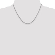 14K White Gold 1.3mm Franco with Lobster Clasp Chain
